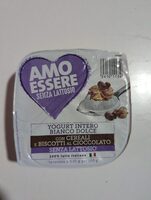 Yogurt bianco con cereali e biscotti senza lattosio