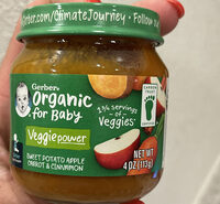 Organic for Baby Veggie power Sweet Potato Apple Carrot & Cinnamon