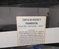 Tarta de queso y frambuesa