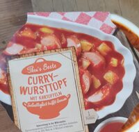 Curry-wursttopf mit kartoffeln