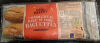 Part baked wholemeal baguettes
