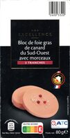 Bloc de foie gras de canard du sud-ouest avec morceaux