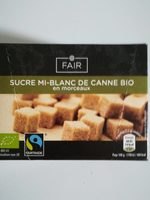 Sucre mi-blanc de canne bio en morceaux