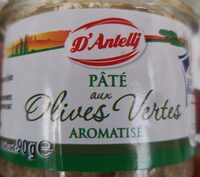 Pâté aromatisé aux olives vertes