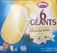 6 geants chocolat blanc vanille