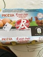 6 Oeufs frais de plein air "label rouge"