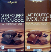 Noir fourré façon mousse ou Lait fourré façon mousse