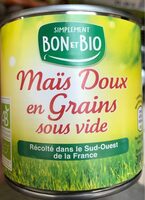 Maïs doux en grains sous vide