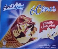 Cônes glacés vanille chocolat