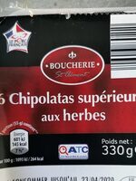 Chipolatas supérieures aux herbes