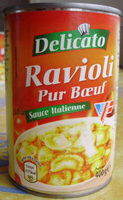 Ravioli Pur Bœuf (Sauce Italienne)