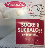 Sucre et sucralose en morceaux