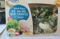 Salade repas riz salade œuf crudités thon