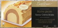 Bûche glacée, saveur crème brûlée