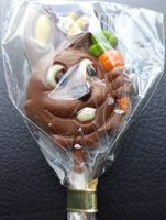 Sucette en chocolat décoré