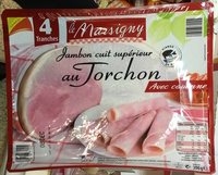 Jambon cuit supérieur au Torchon avec couenne