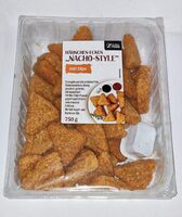 Hähnchen-Ecken Nacho-Style mit Dips