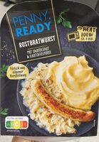 Rostbratwurst mit Kartoffelpuree und Sauerkraut