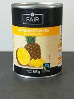 Ananasstukjes op eigen sap