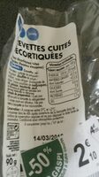 Crevettes cuites décortiquées