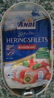 Geteilte Heringsfillets in Tomatensauce