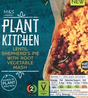 Lentil Shepherd's Pie with root vegetable mash