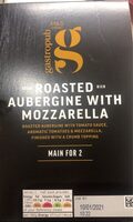 Fresh roasted rich aubergine with mozzarela