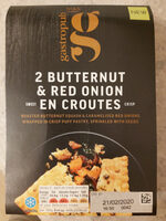 Butternut and red onion en croutes