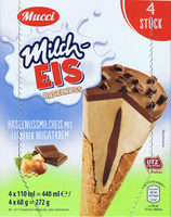Milcheis Haselnuss
