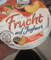 Frucht auf Joghurt, Pfirsich-Maracuja