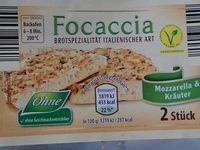Focaccia Paprika / Focaccia Mozzarella & Kraüter