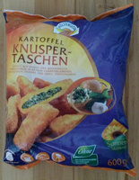 Kartoffel Knuspertaschen gefüllt mit Spinat und Mozzarella