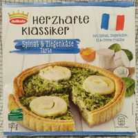 Herzhafte Klassiker Spinat & Ziegenkäse Tarte