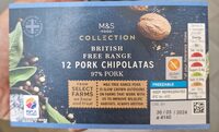 British Free Range 12 Pork Chipolatas