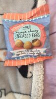 Orange chocct speckled eggs