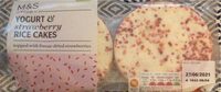Yogurt and strawberry rice cakes