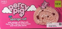 Percy pig sponge roll
