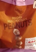 Belgium milk chocolate peanuts