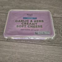 Reduced fat soft cheese with garlic and herbs
