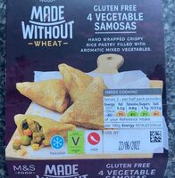 Gluten free 4 vegetable samosas