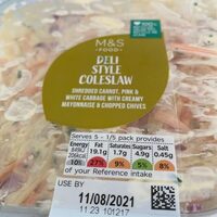 Deli Style Coleslaw With A Creamy Mayonnaise