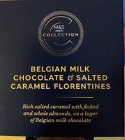 Belgian milk chocolate & salted caramel florentines