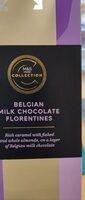 Belgian milk chocolate florentines
