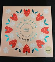 All Butter Strawberry and Clotted Cream Shortbread