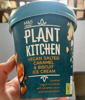 Vegan salted caramel & biscuit ice cream
