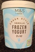 M&S Greek style vanilla frozen yogurt
