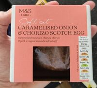 Caramelised onion and chorizo scotch egg