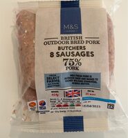 British outdoor bred pork sausages