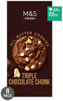 Butter Triple Belgian Chocolate Cookies