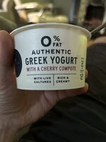 Authentic Greek Yogurt with a Cherry Compote